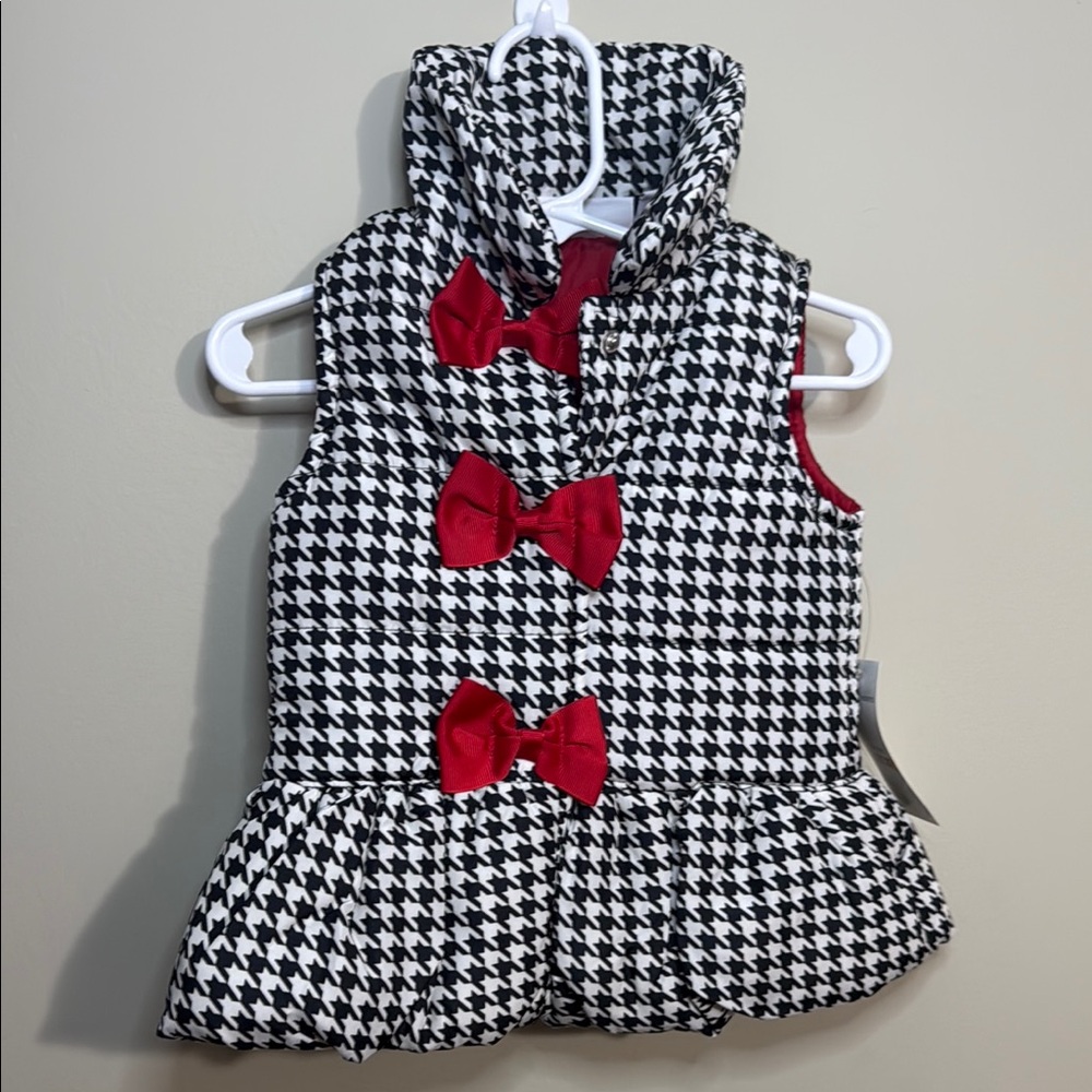 Kids Headquarters Black and White Houndstooth Vest